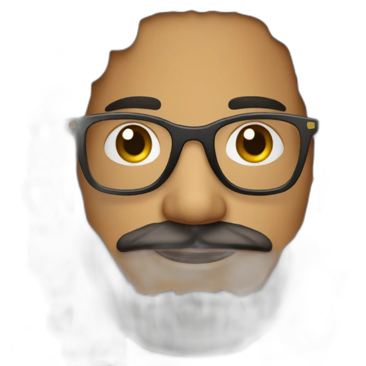 Latinoamericano,gafas y barba emoji