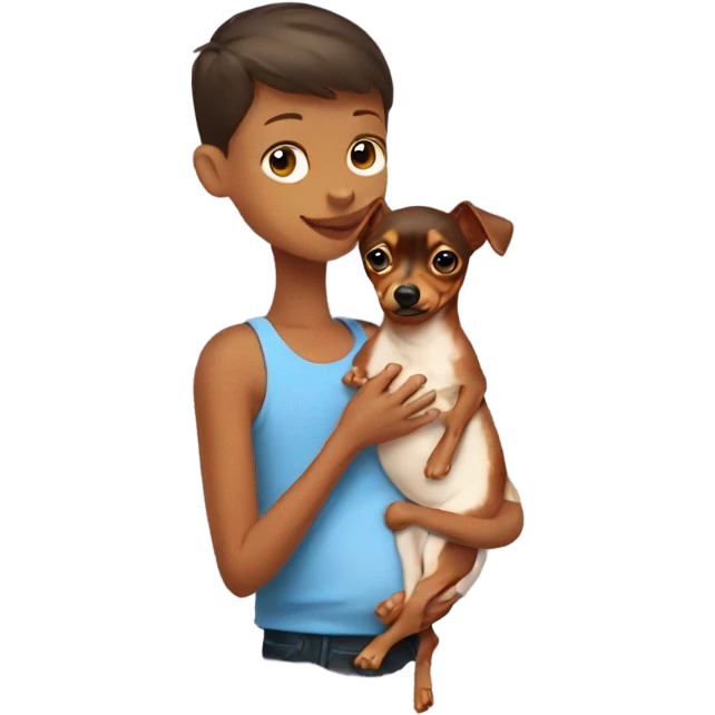 Red min pin holding a baby boy emoji