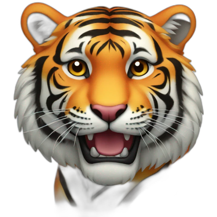 colorful tiger emoji