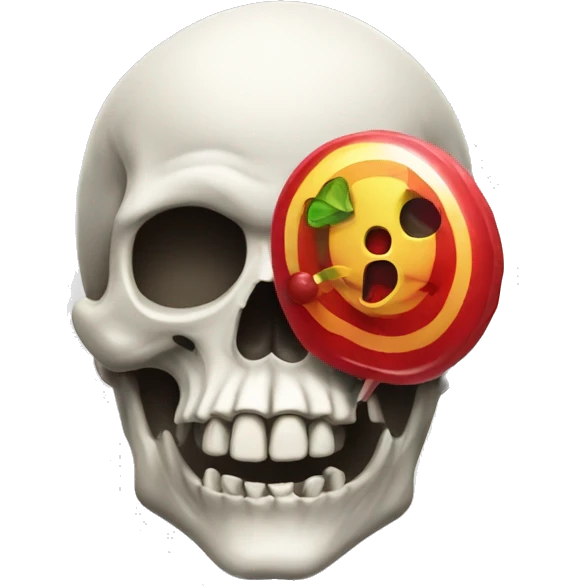 skull with a lollipo emoji