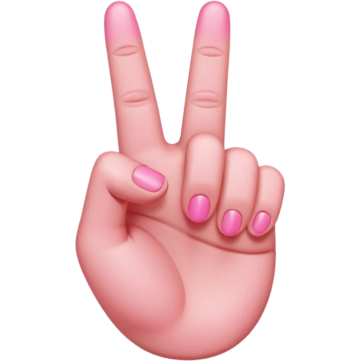Pink middle finger emoji