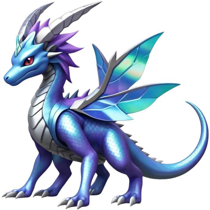  cool edgy shiny colorful Suicune-Dialga-Reptile full body emoji