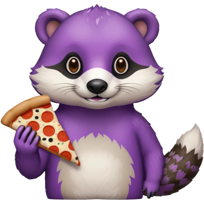 Purple Badger with pizza  emoji