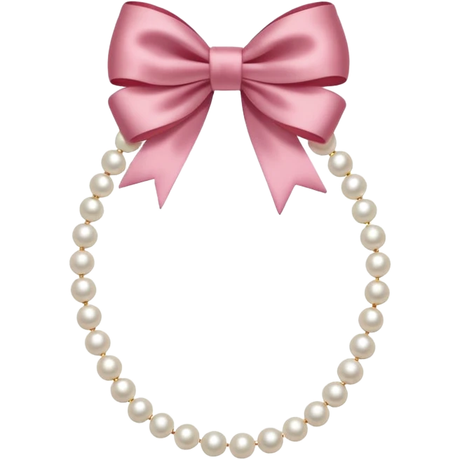  Pearl necklace with bow emoji