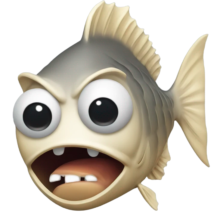 Angry fish with anger issues  emoji