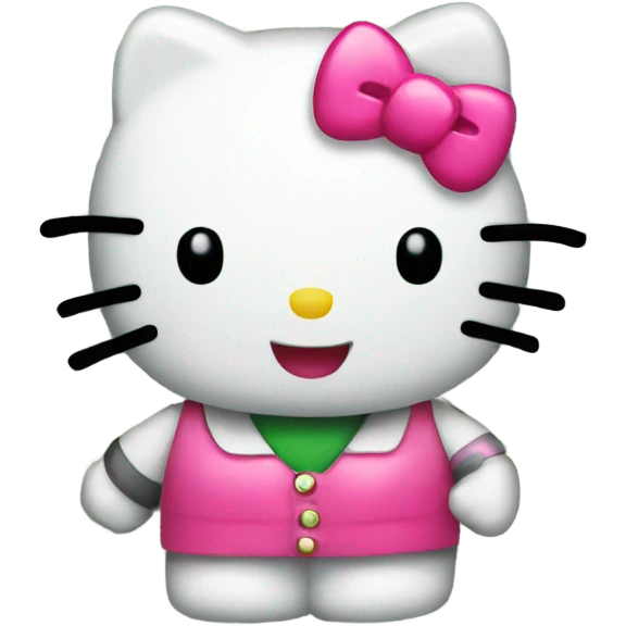 hello kitty with money emoji