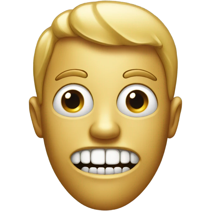 Gold tooth with face  emoji