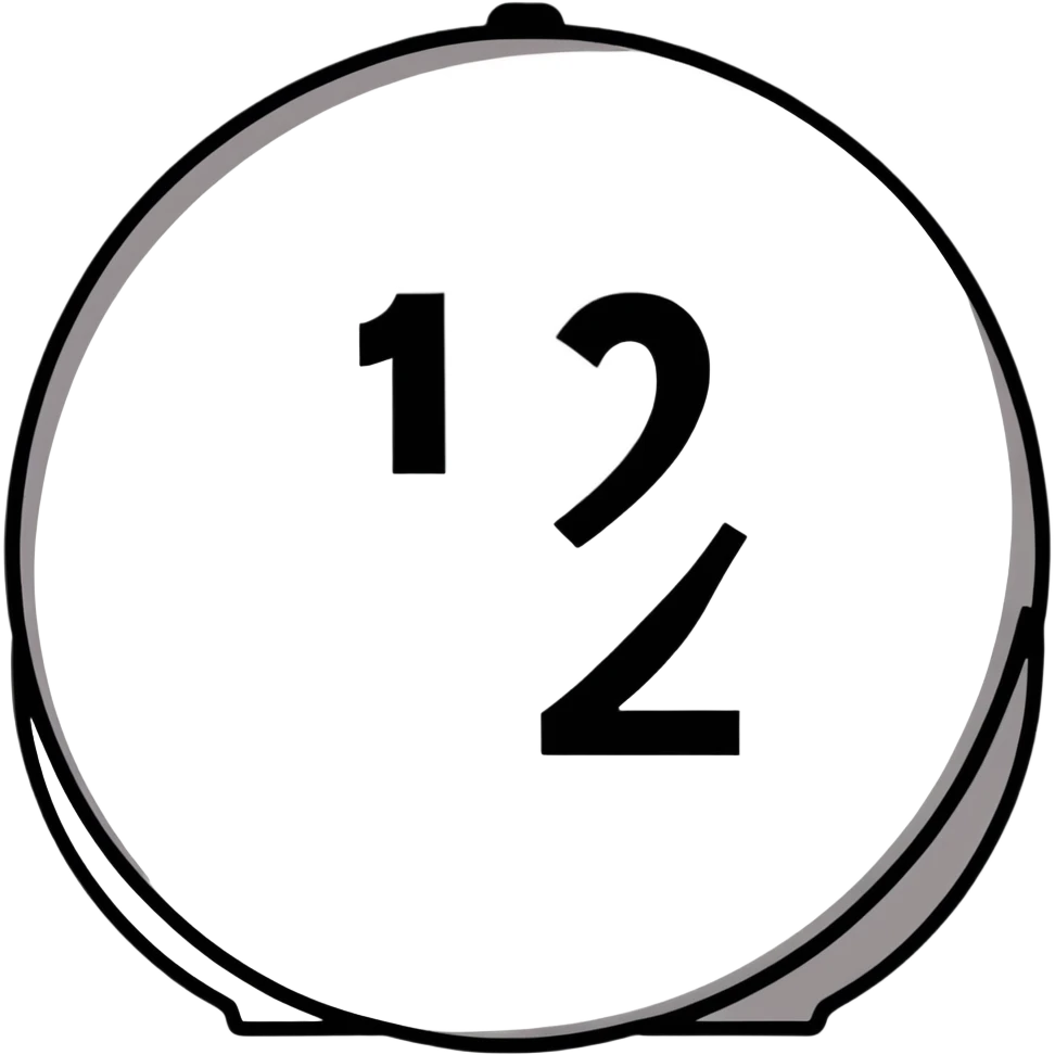 prohibition sign with number 12 inside, no one under 12 allowed symbol emoji