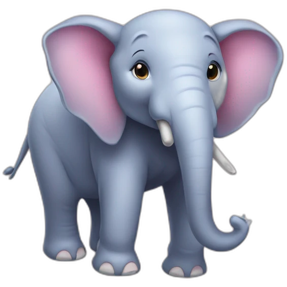 Éléphant rose emoji