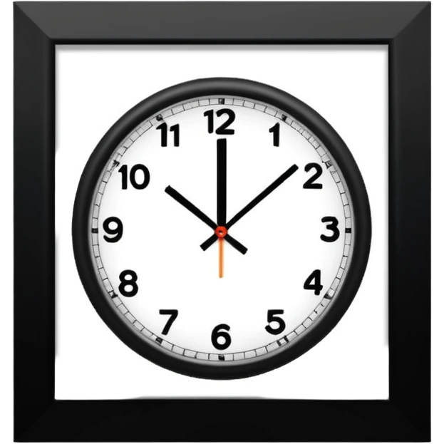 on black time emoji