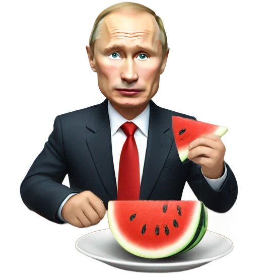 Putin eating watermelons emoji