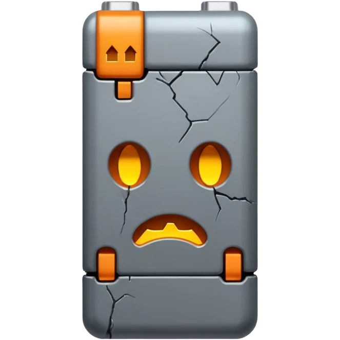 broken battery with a gray cloud above it emoji