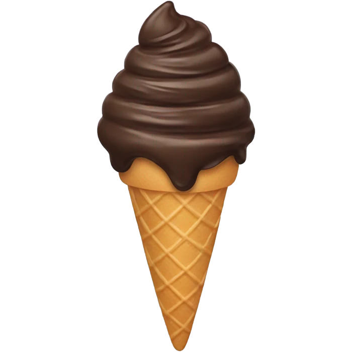 chocolate dipped ice cream cone emoji
