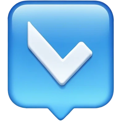 Blue square tilted with a white tick in it emoji