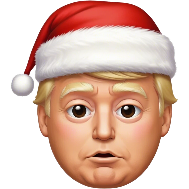 emoji of donald trump con ropa de papa noel emoji