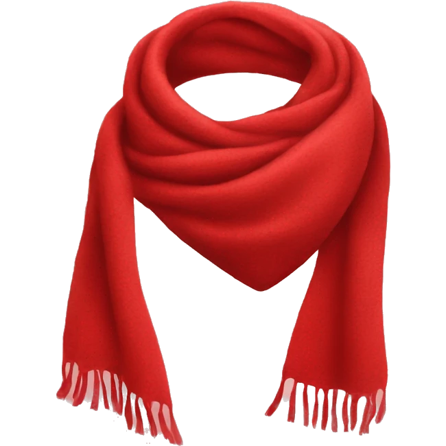 Red heart with red scarf emoji
