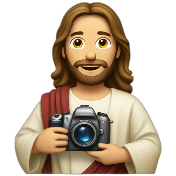 jesus with camera emoji