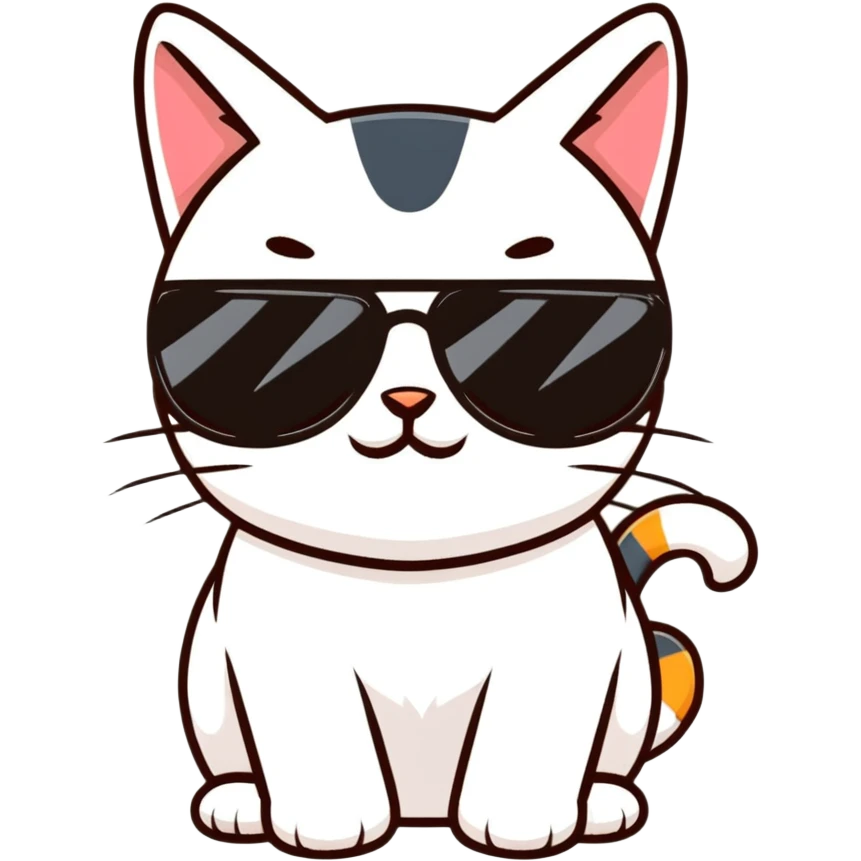 Cat with sunglasses emoji