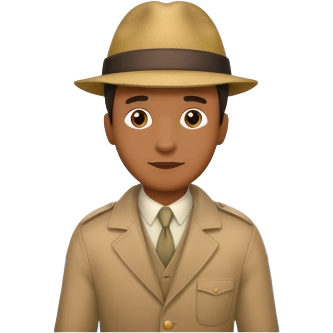 Visage homme créole réunionnais avec chapeau arrive avion emoji