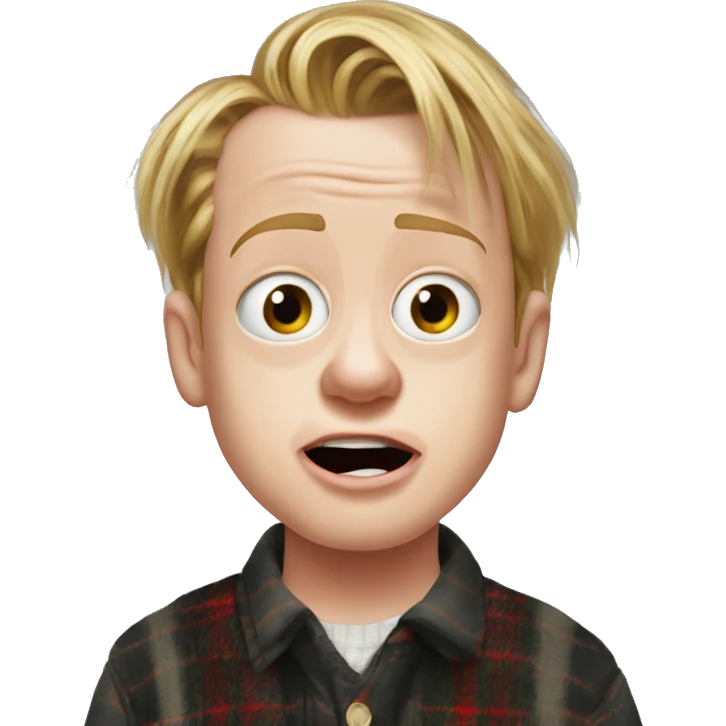 Macaulay Culkin from the movie Home Alone realistic emoji