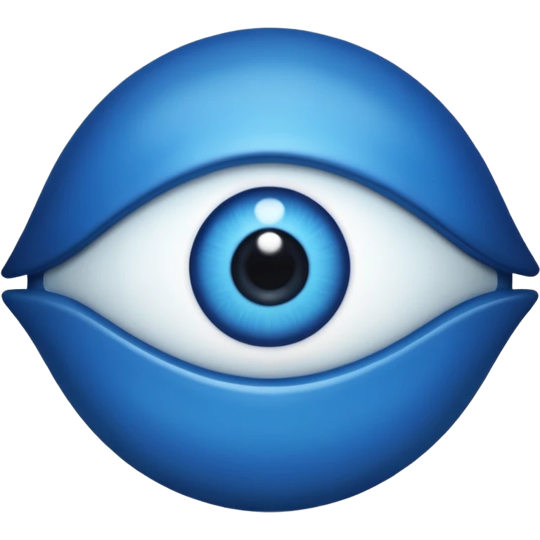 The eye from the evil eye is blue emoji