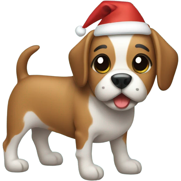 Wrapping holiday dog emoji