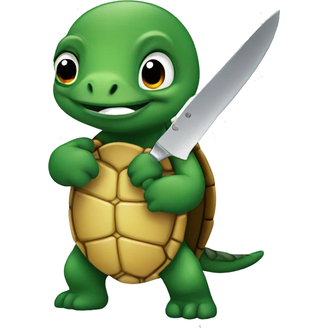A turtle with a knife emoji