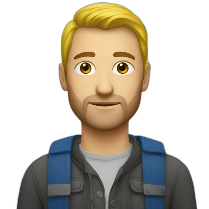 Designer man Ukraine flag emoji
