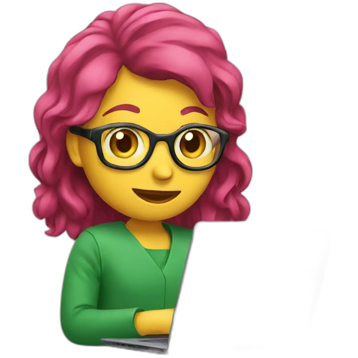 Holly with laptop emoji