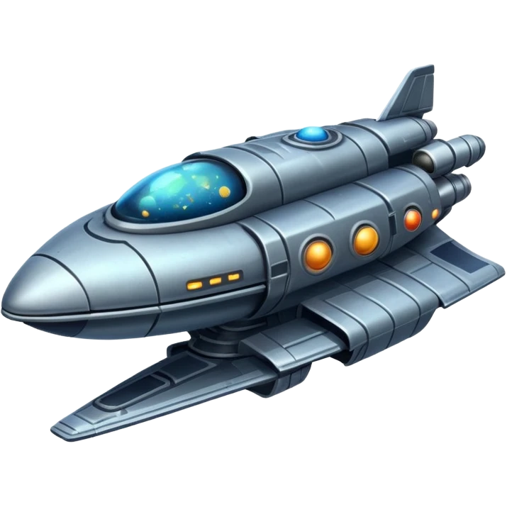 A spaceship an image of deep space, with planets stars an a galaxy, in a distopian future. emoji