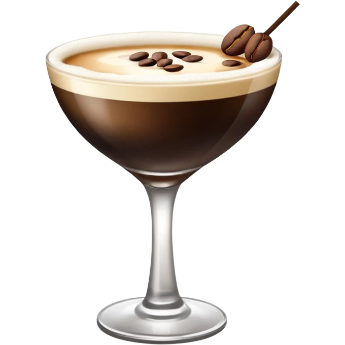espresso martini with foam emoji
