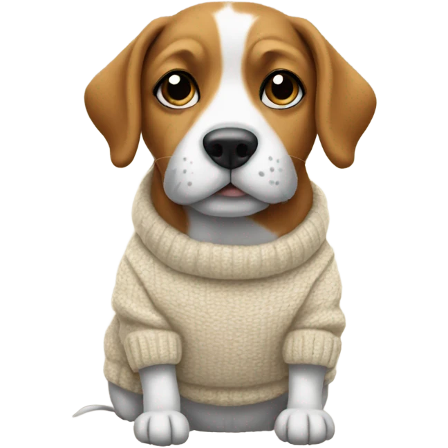 Dog in a jumper emoji