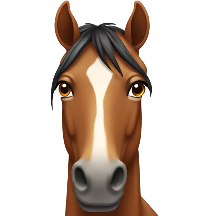 Horse doing a side eye emoji