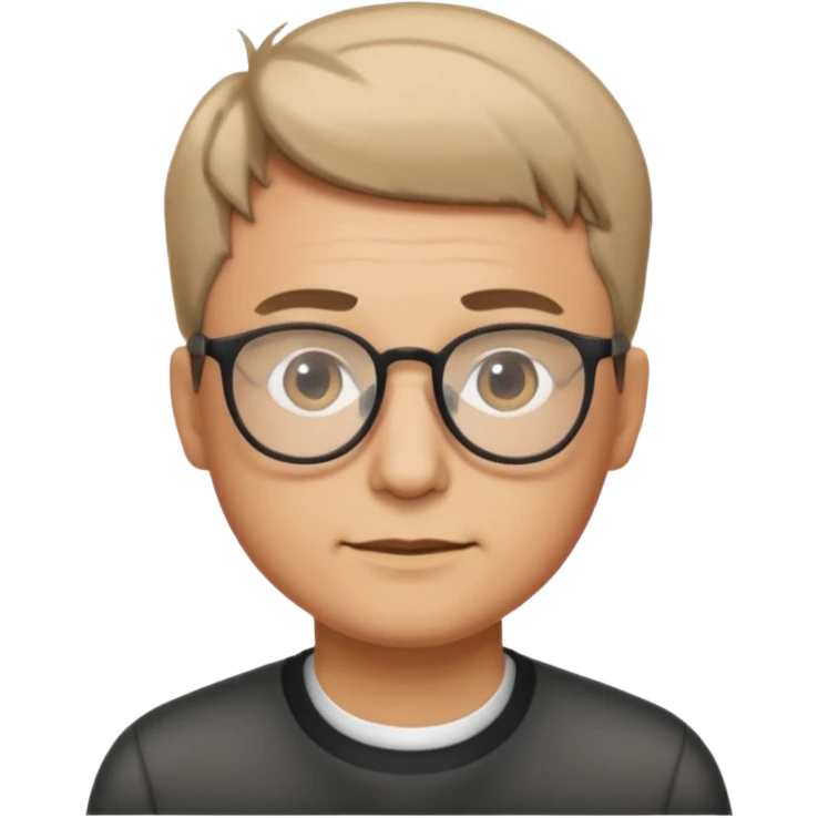 SEÑOR CON GAFAS Y CABELLO MUY CORTO emoji