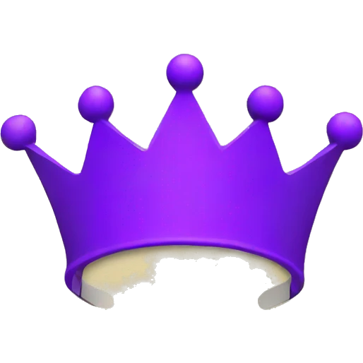Neon purple crown on letter Founder emoji