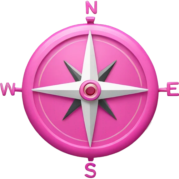 pink compass emoji
