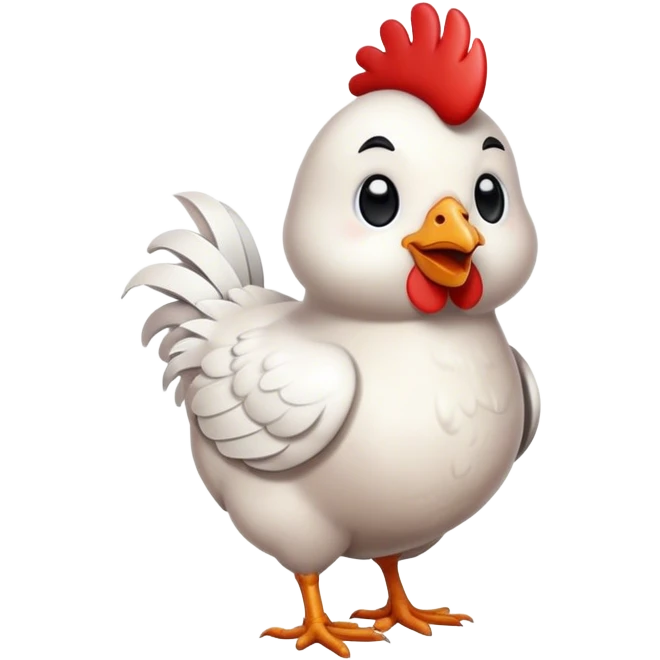 fashionable chicken emoji
