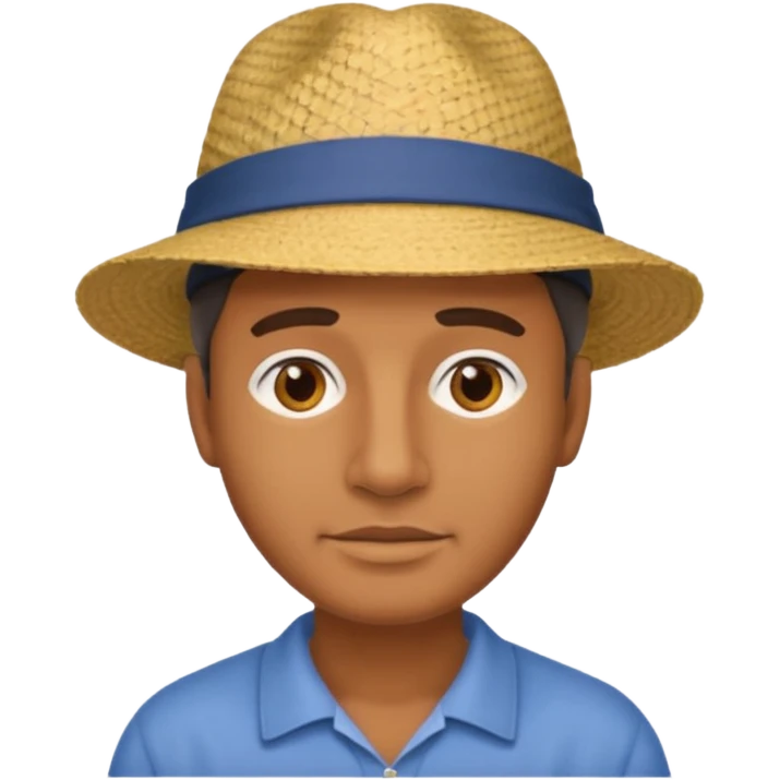 homme créole réunionnais  avec chapeau embouteillage  emoji