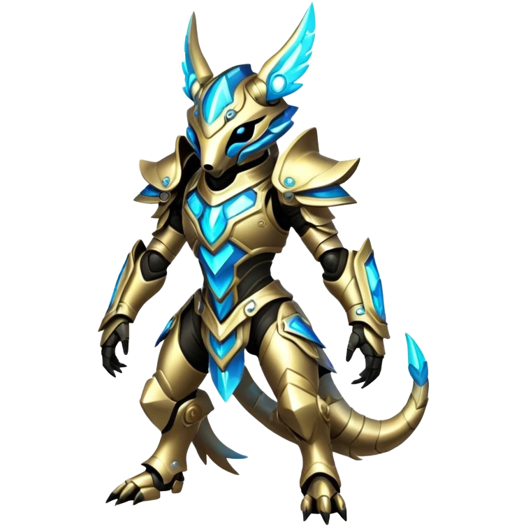 Shiny Epic Edgy Cool Colorful Vibrant Modern Vernid-Protogen-creature-animal, full body emoji