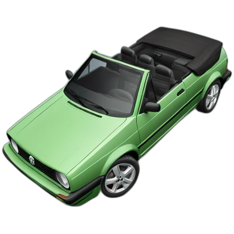 volkswagen golf 3 cabrio green emoji