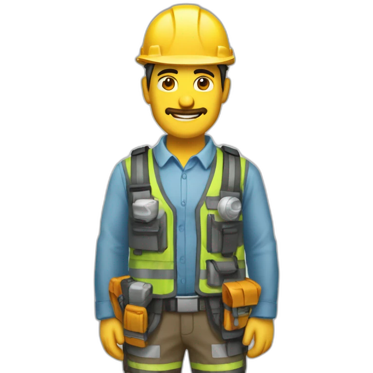 Ingeniero civil de cuerpo completo emoji
