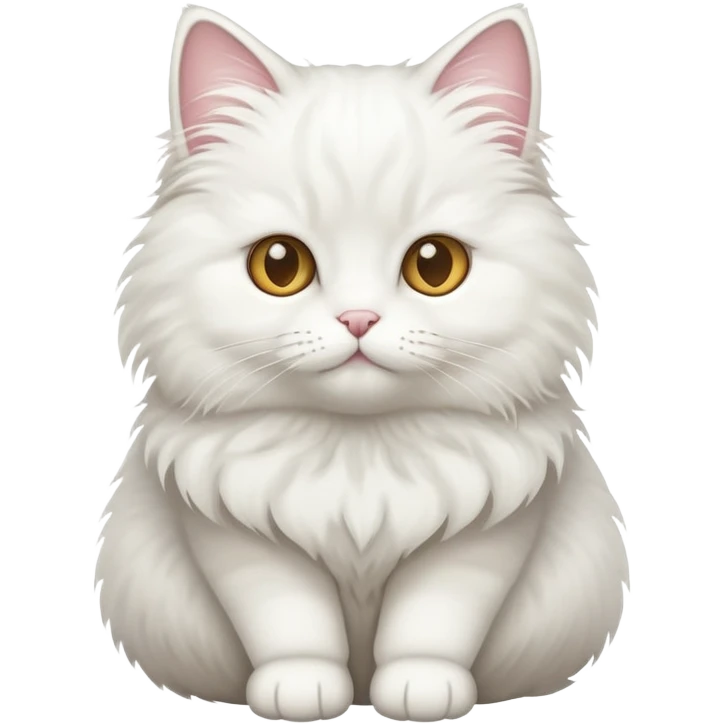 White fluffy cat  emoji