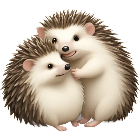 Hedgehogs love each other and add heat  emoji
