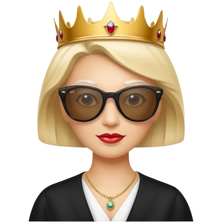 A queen who is a graphic designer and wears Ray-Ban Sunglasses  emoji