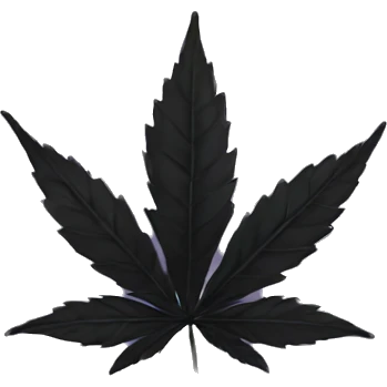 Black weed leaf emoji