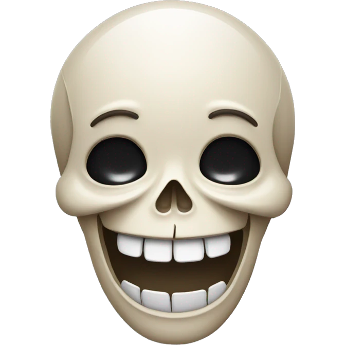 Skull laughing with tears emoji