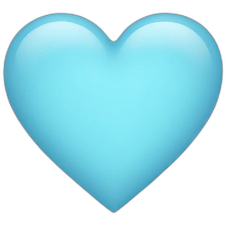 light blue heart emoji