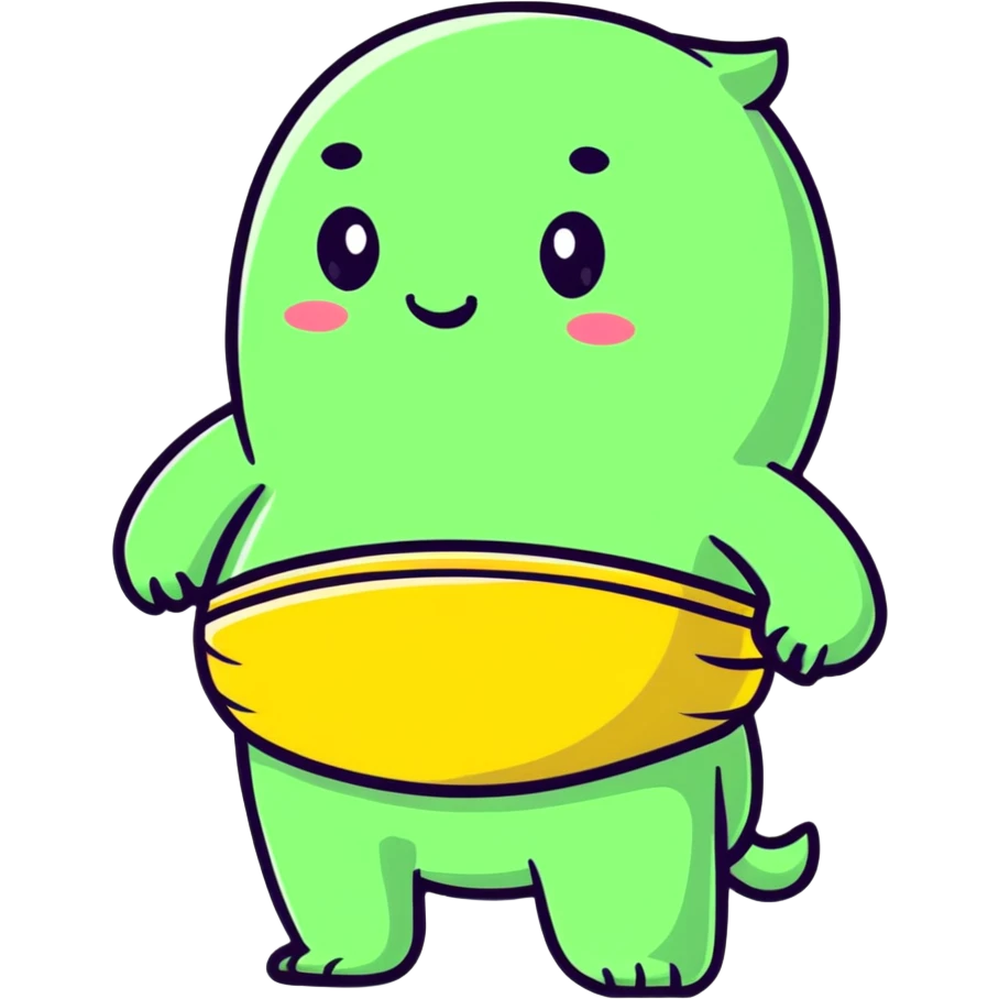 bold and playful sticker style empty stomach emoji