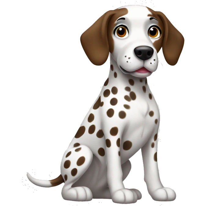 brown and white dalmatian emoji