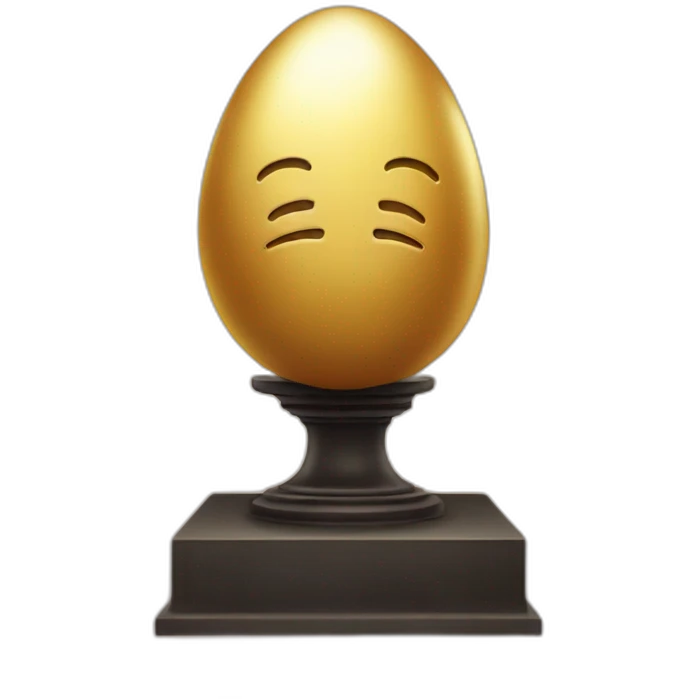golden egg on pedestal emoji